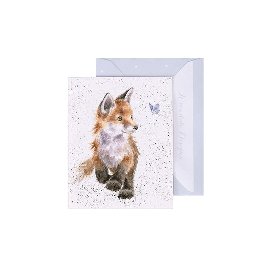 Wrendale Designs Mini card Fox BORN TO BE WILD  