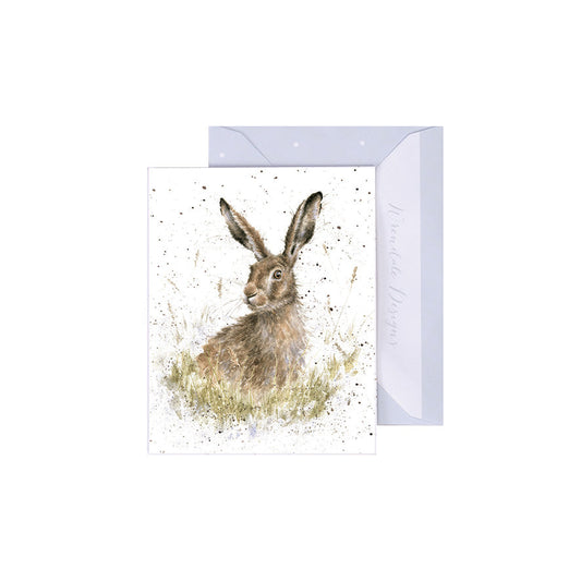 Wrendale Designs Mini card Hare INTO THE WILD  