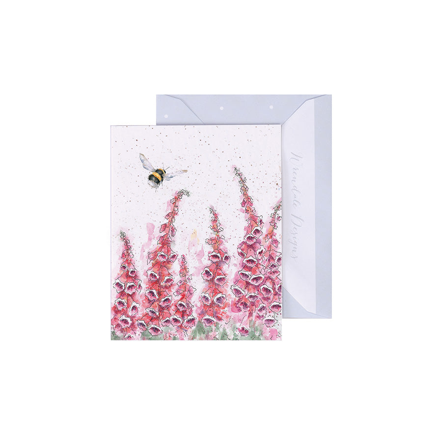 Wrendale Designs Mini card Bee A COTTAGE GARDEN