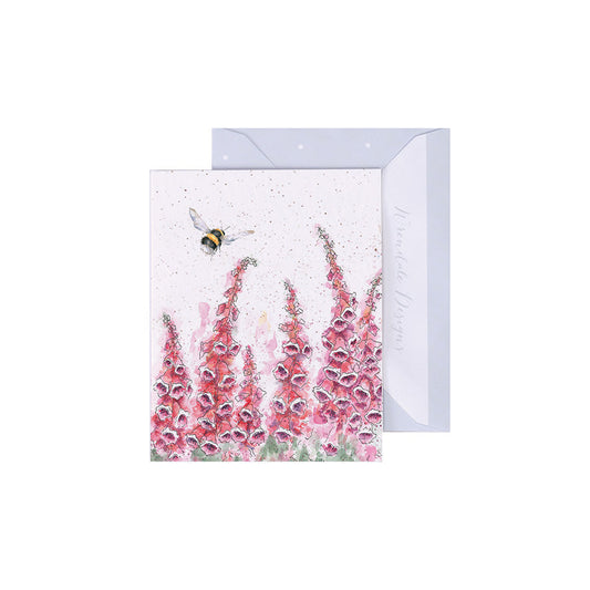 Wrendale Designs Mini card Bee A COTTAGE GARDEN  