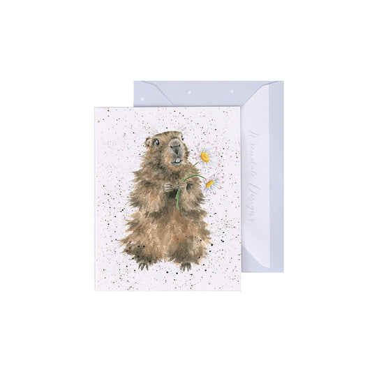 Wrendale Designs Mini card Marmot FIRST DATE  