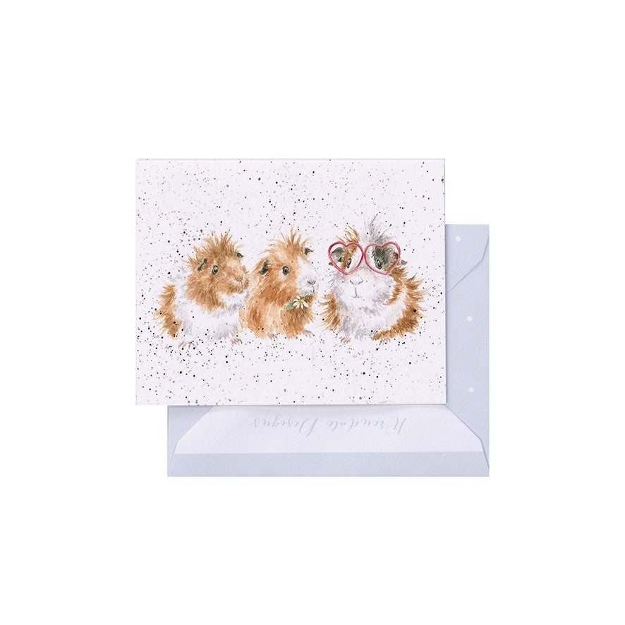 Wrendale Designs Mini card Guinea Pigs THE TRENDSETTER