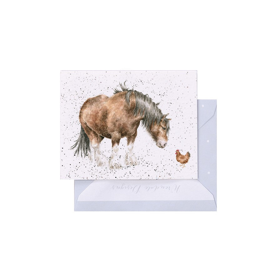 Wrendale Designs Mini card Horse FARMYARD FRIENDS