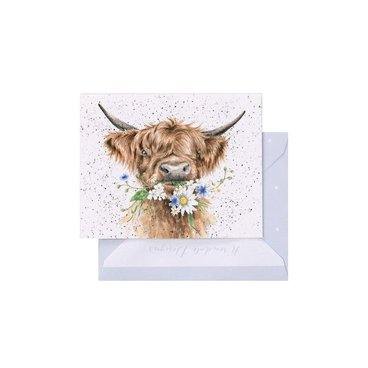 Wrendale Designs Mini card Cow DAISY COW  