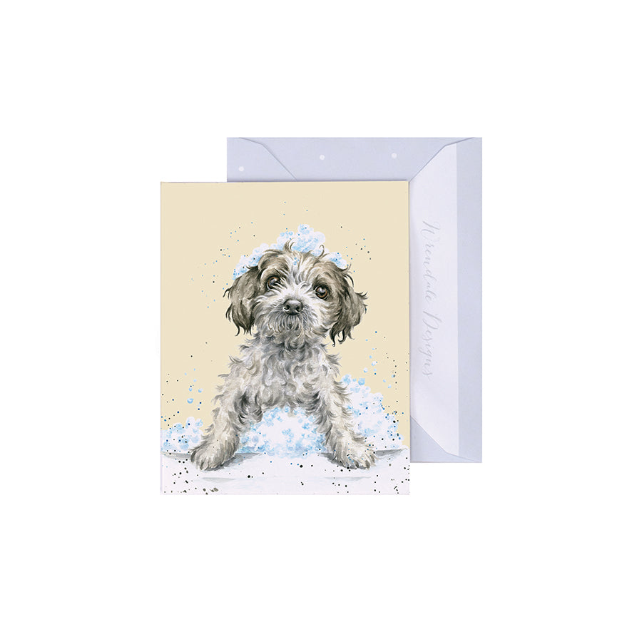 Wrendale Designs Mini card Dog BIRTHDAY BUBBLES