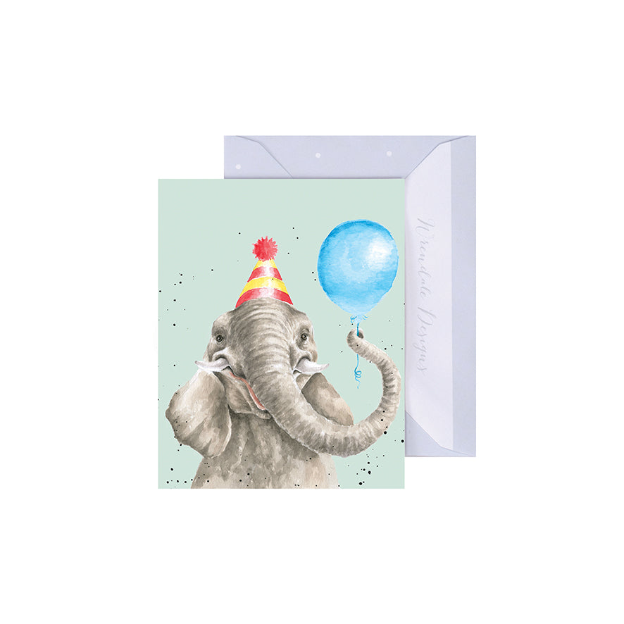 Wrendale Designs Mini card Elephant LET'S GET THIS PARTY STARTED