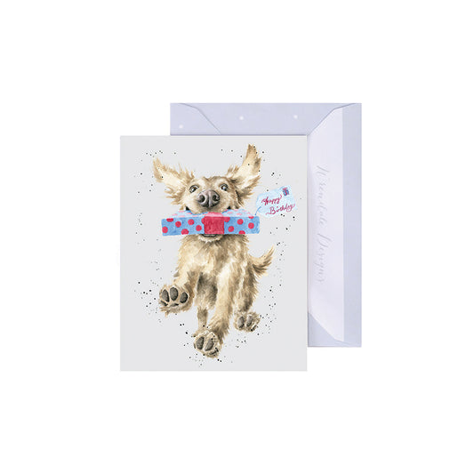 Wrendale Designs Mini card Dog SPECIAL DELIVERY  
