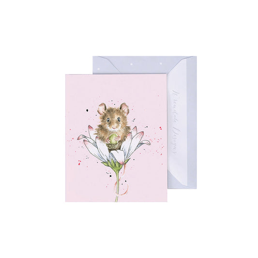 Wrendale Designs Mini card Mouse OOPS A DAISY   