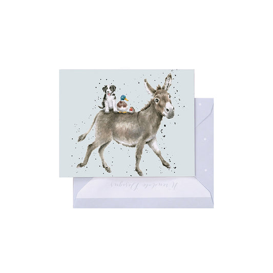 Wrendale Designs Mini card Donkey THE DONKEY RIDE  