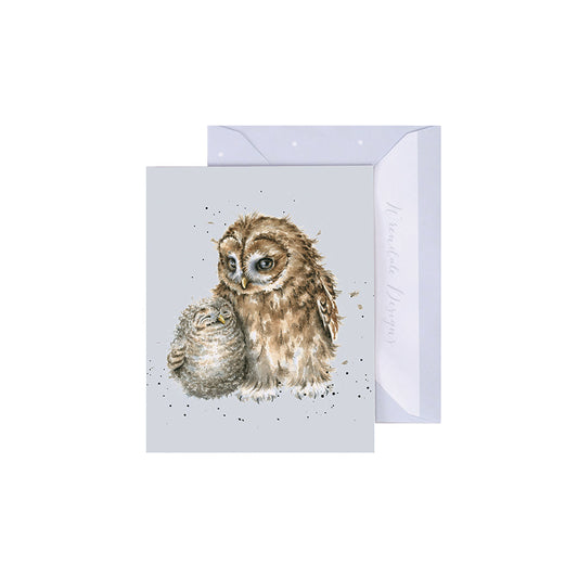 Wrendale Designs Mini card Owl OWLWAYS BY YOUR SIDE  