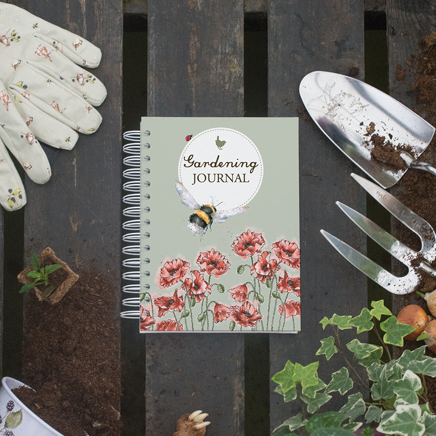 Wrendale Designs Gardening Journal BEE & POPPIES
