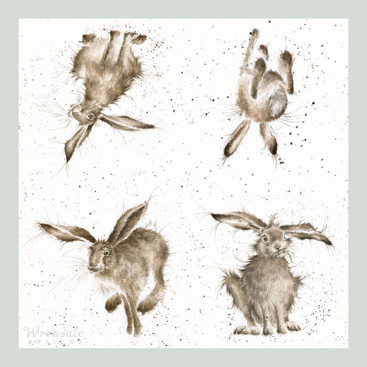 Wrendale Designs Napkins HARE hare-brained