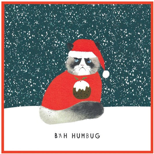 Cinnamon Aitch Christmas Card Margot Cat HUMBUG