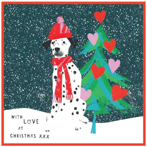 Cinnamon Aitch Christmas Card Margot Dog DALMATIAN LOVE