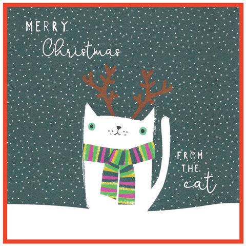 Cinnamon Aitch Christmas Card Margot Cat FROM THE CAT
