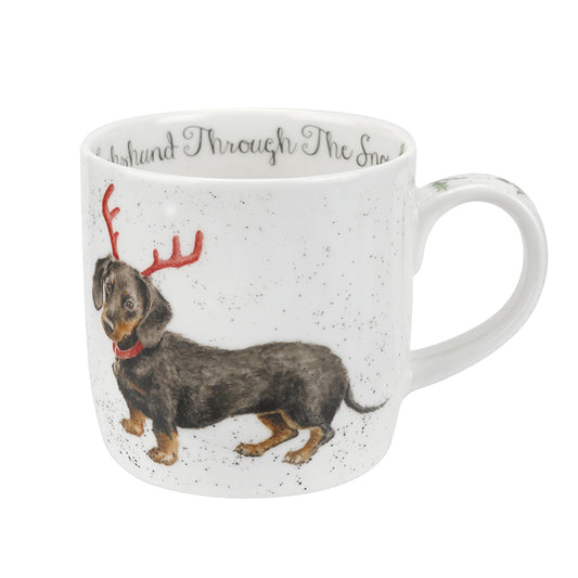 Wrendale Designs Christmas Mug DACHSHUND