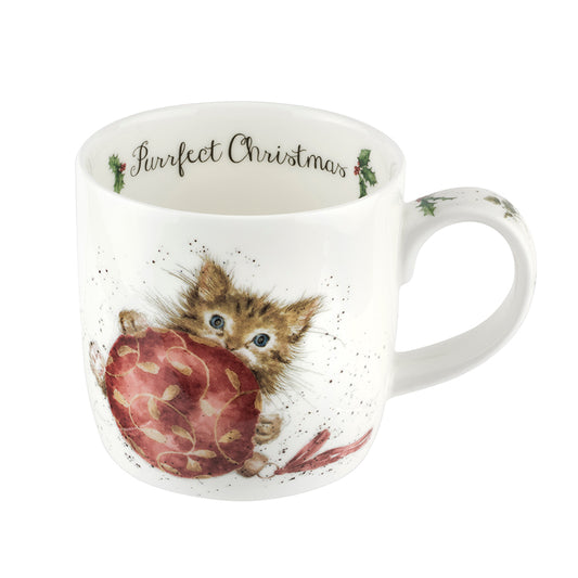 Wrendale Designs Christmas Mug CAT