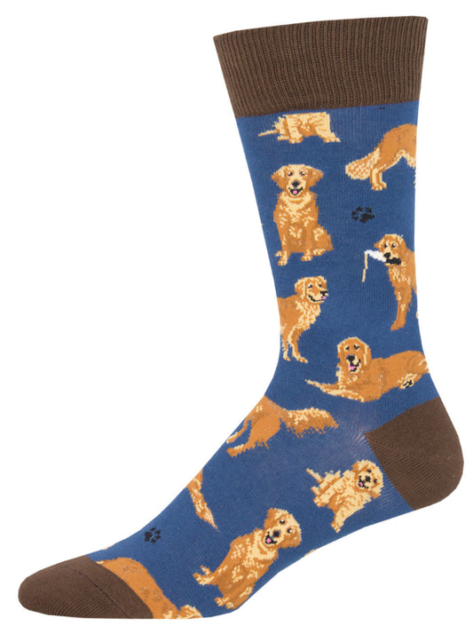 Socksmith Socks Large (men) GOLDEN RETRIEVER blue
