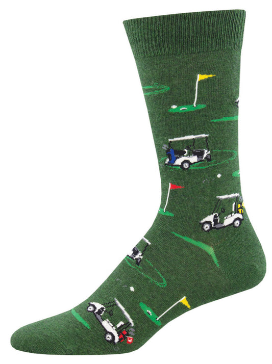 Socksmith Socks Large (men) GOLF BUGGIES AND PINS green