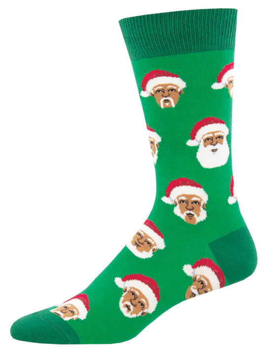 Socksmith Socks Christmas Large (men) SANTA BEARD STYLES green
