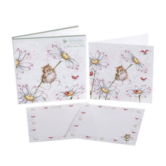 Wrendale Designs Notecard Set MOUSE DAISY