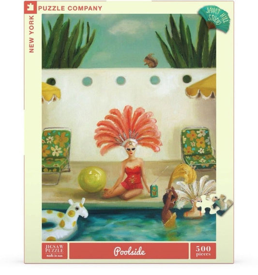 Jigsaw New York Puzzle Co Janet Hill POOLSIDE 500pc