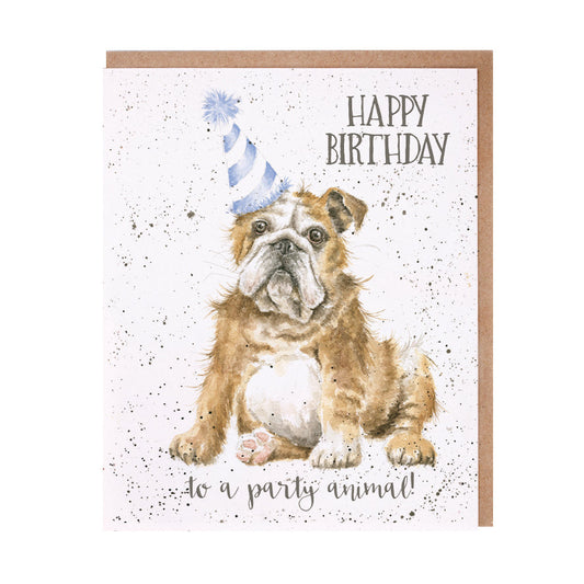 Wrendale Designs card Occasions Birthday SMILE bulldog