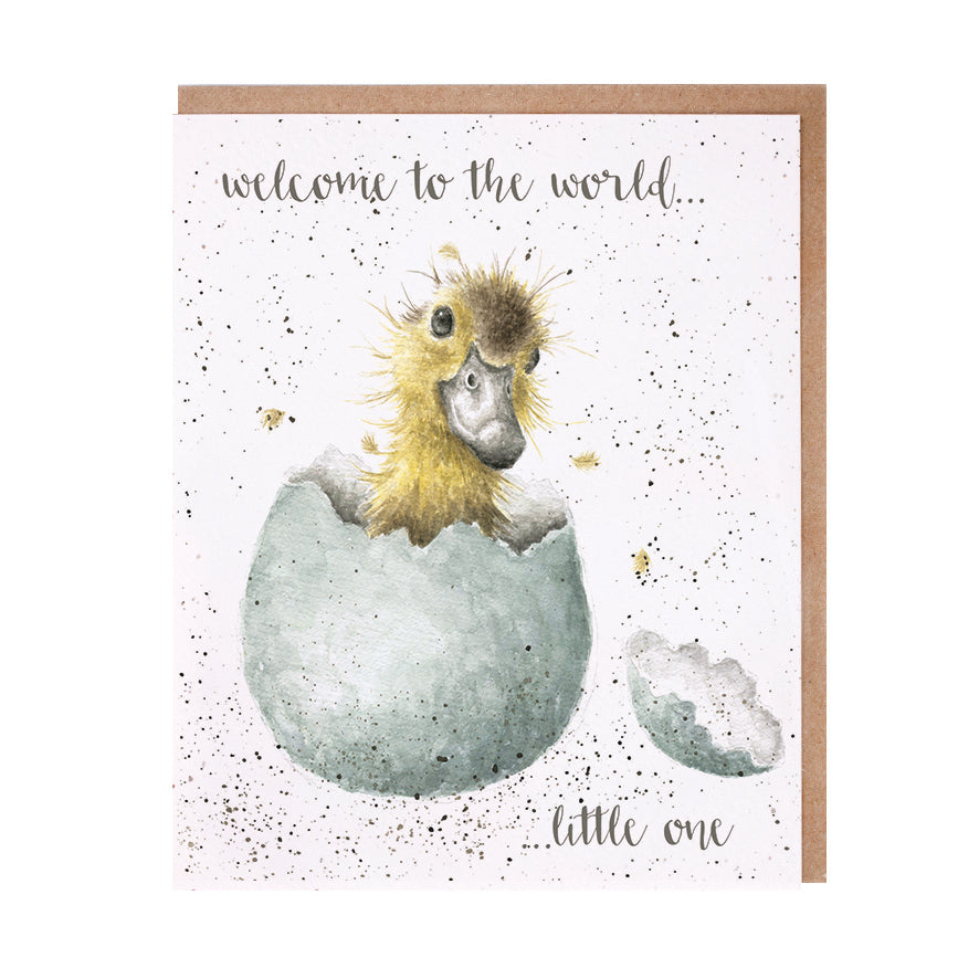 Wrendale Designs card Occasions Baby WELCOME TO THE WORLD duckling