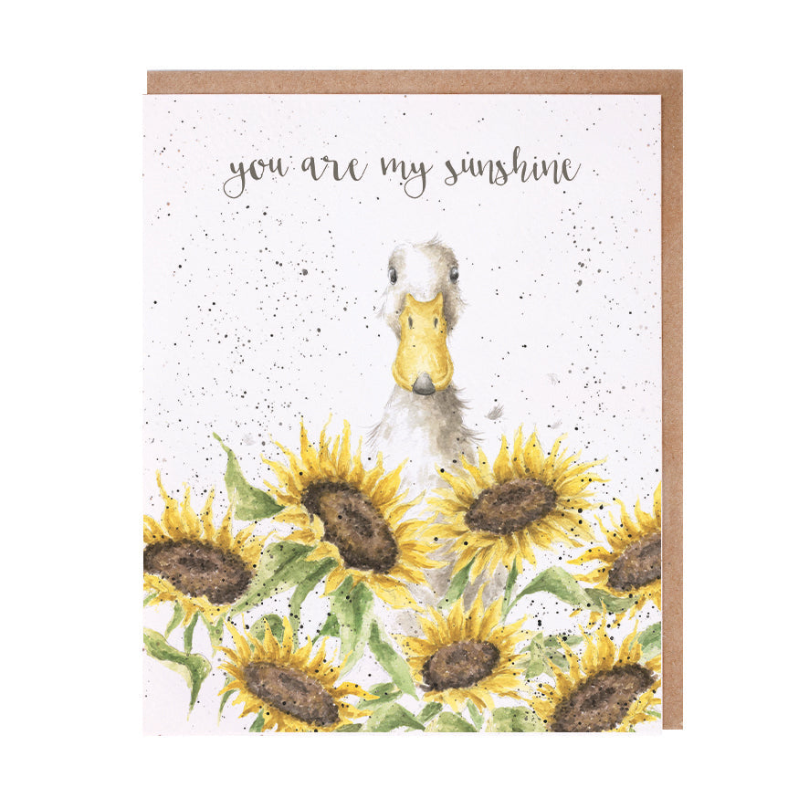 Wrendale Designs card Occasions Friendship SUNSHINE duck
