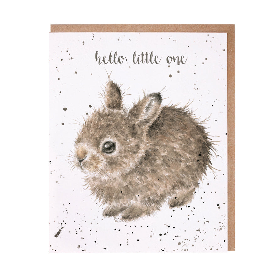 Wrendale Designs card Occasions Baby LITTLE LEVERET hare