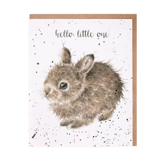 Wrendale Designs card Occasions Baby LITTLE LEVERET hare   