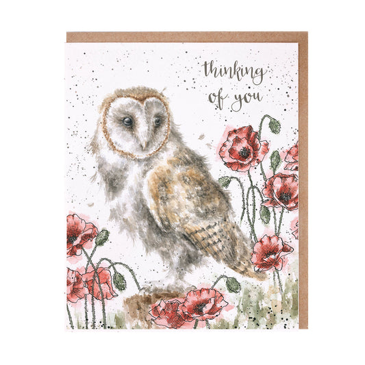 Wrendale Designs card Occasions Thinking of you THE LOOKOUT owl  