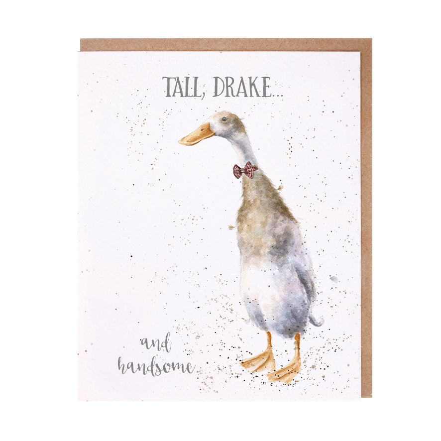 Wrendale Designs card Occasions Couple TALL DRAKE duck