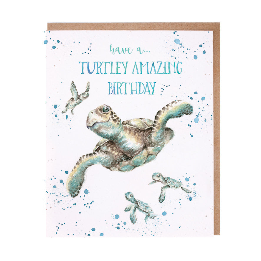 Wrendale Designs card Occasions Birthday TURTLEY AMAZING turtle