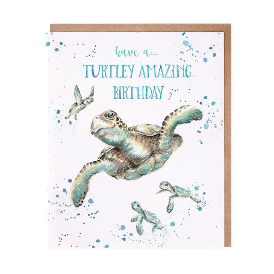 Wrendale Designs card Occasions Birthday TURTLEY AMAZING turtle 