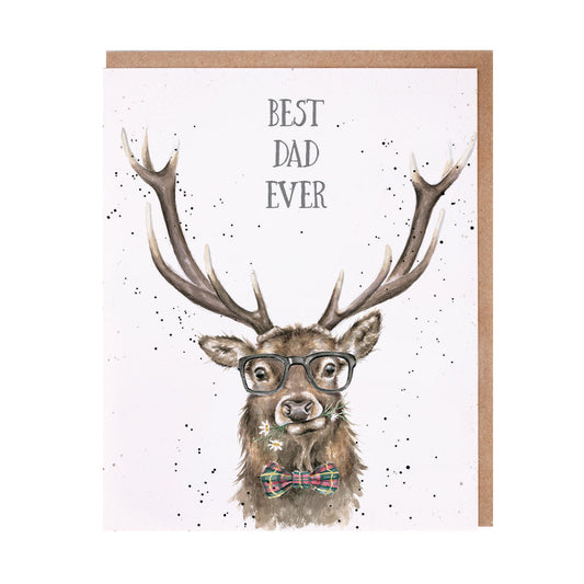 Wrendale Designs card Occasions Father BEST DAD stag 