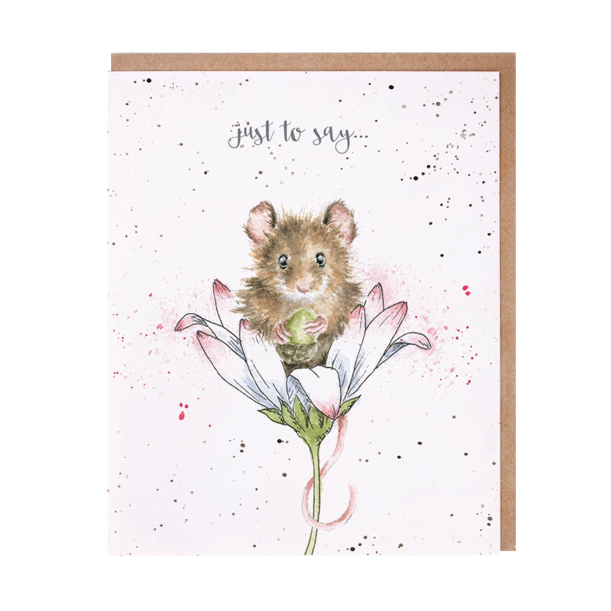 Wrendale Designs card Occasions Thinking of you BEST WISHES mouse