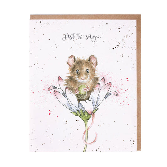 Wrendale Designs card Occasions Thinking of you BEST WISHES mouse  