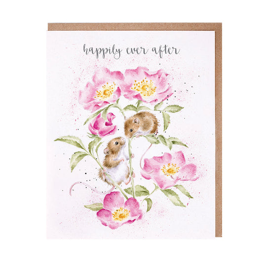 Wrendale Designs card Occasions Wedding HAPPILY EVER AFTER mice  