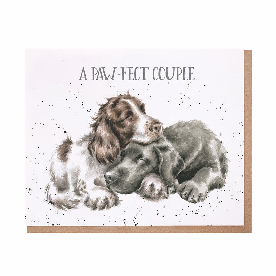 Wrendale Designs card Occasions Couple PAW-FECT COUPLE dogs