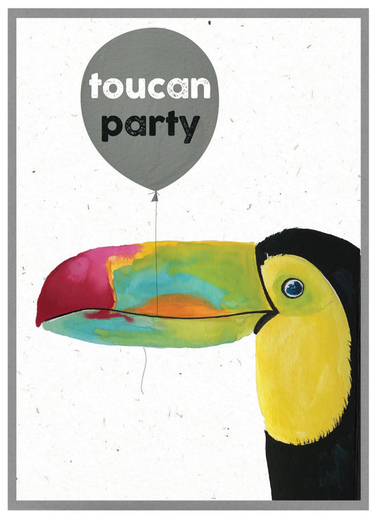 Cinnamon Aitch Quirky Birds & Critters Card TOUCAN