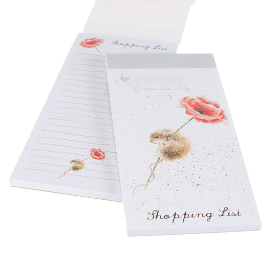 Wrendale Designs Shopping Pad magnetic MOUSE POPPY