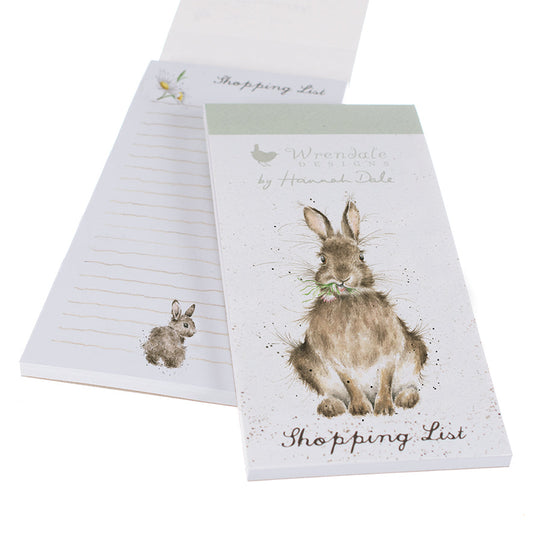 Wrendale Designs Shopping Pad magnetic RABBIT daisy