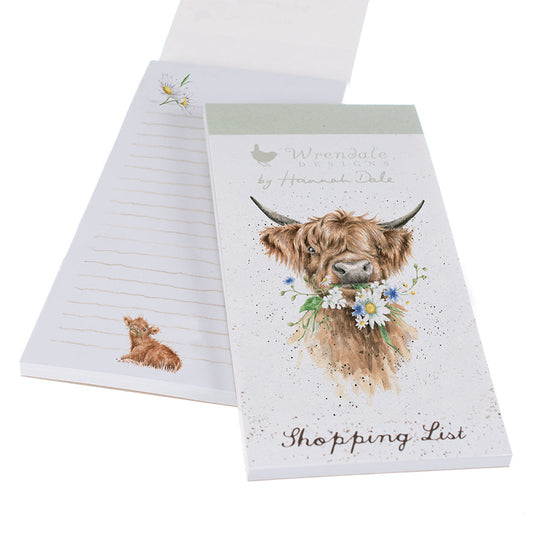 Wrendale Designs Shopping Pad magnetic HIGHLAND COW