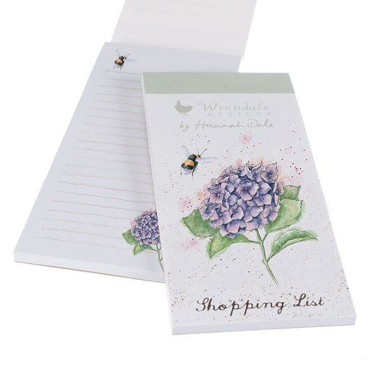 Wrendale Designs Shopping Pad magnetic HYDRANGEA