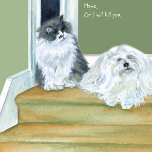 The Little Dog Laughed Greeting Card Cat CAT & DOG Nico & Megan