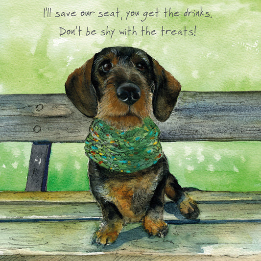 The Little Dog Laughed Greeting Card Dog WIREHAIRED DACHSHUND Dylan