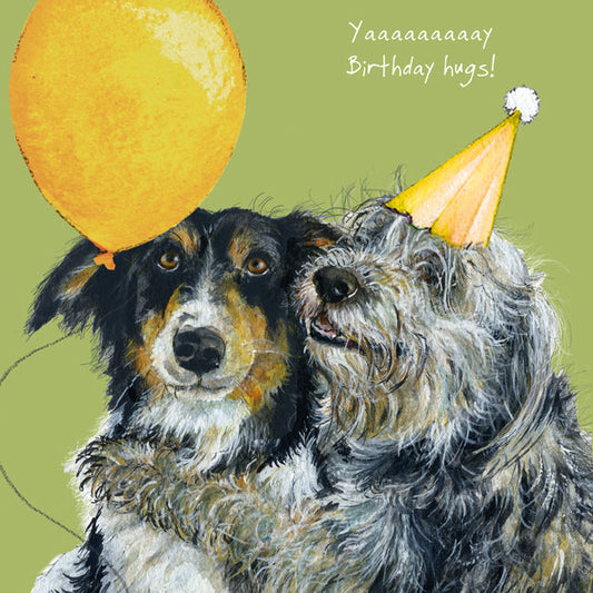 The Little Dog Laughed Birthday Card Dog BORDER & BEARDED COLLIES Bosie & Google