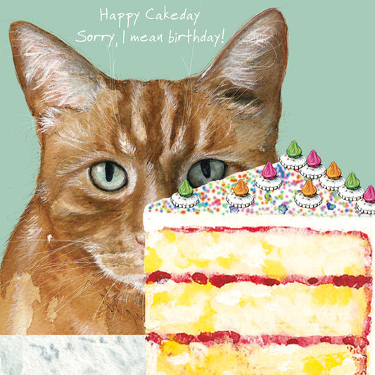The Little Dog Laughed Birthday Card Cat GINGER Neville