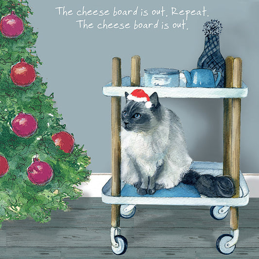 The Little Dog Laughed Christmas Card Cat RAGDOLL Teddy
